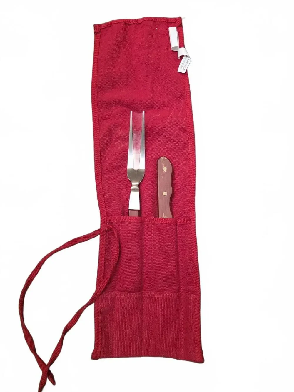 Vintage Marlboro Unlimited Grilling Set w/ Knife, Fork & Roll Pouch, 1990s Retro